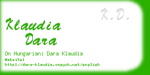 klaudia dara business card